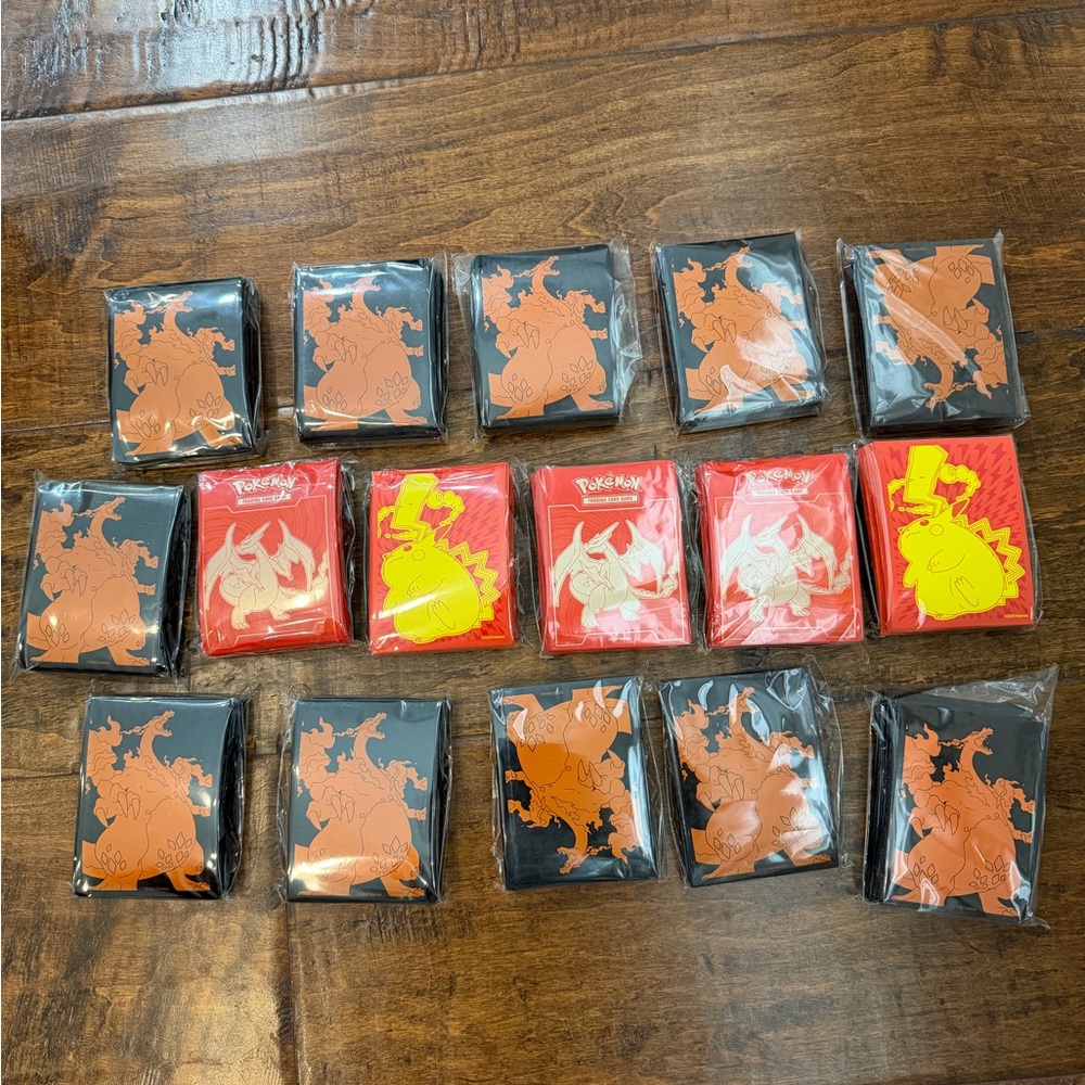 Pokemon Charizard Card Sleeves - Black and Red